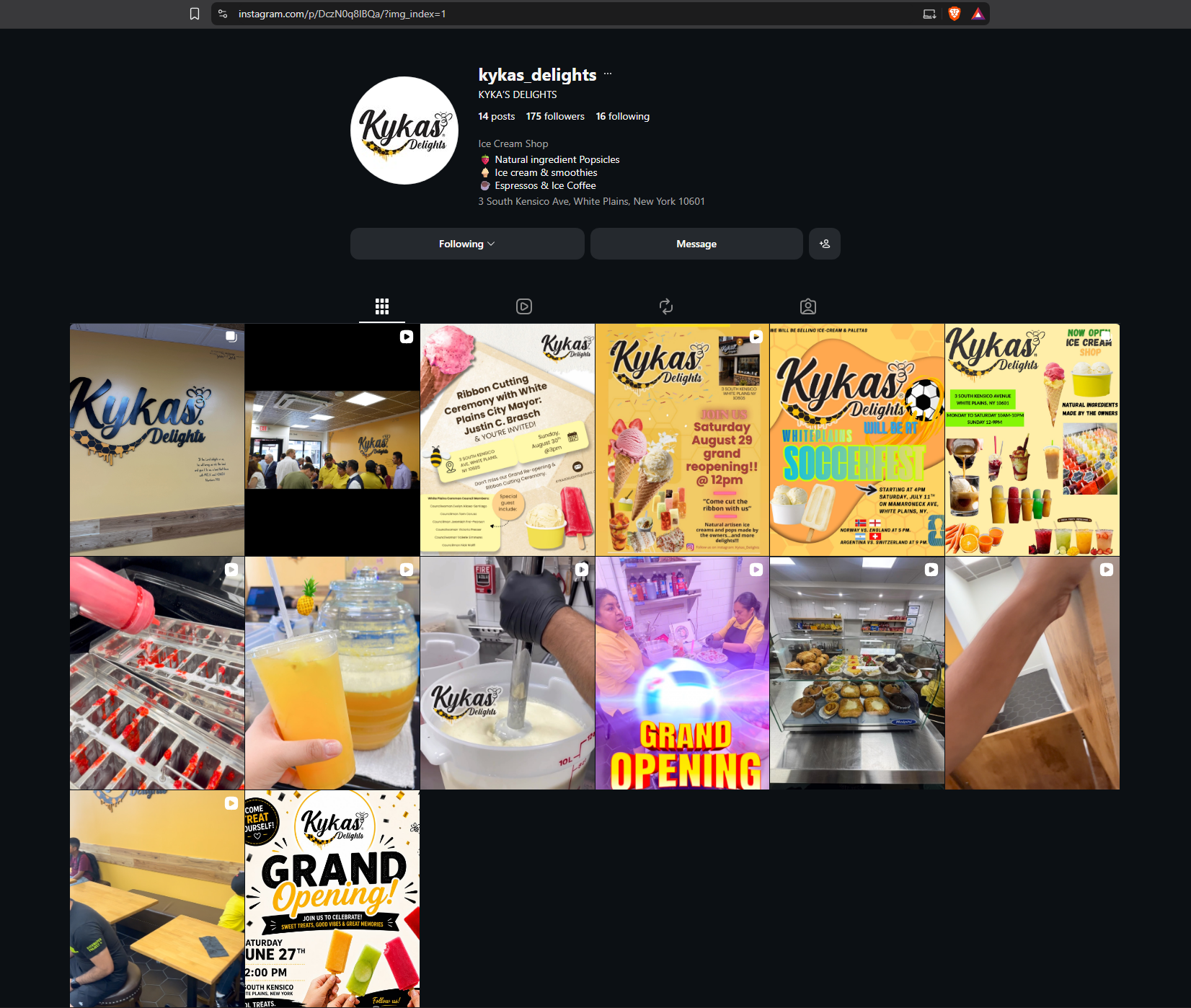 Ice cream being made at Kyka’s Delights